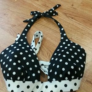 Victoria's Secret swim top black and white Large